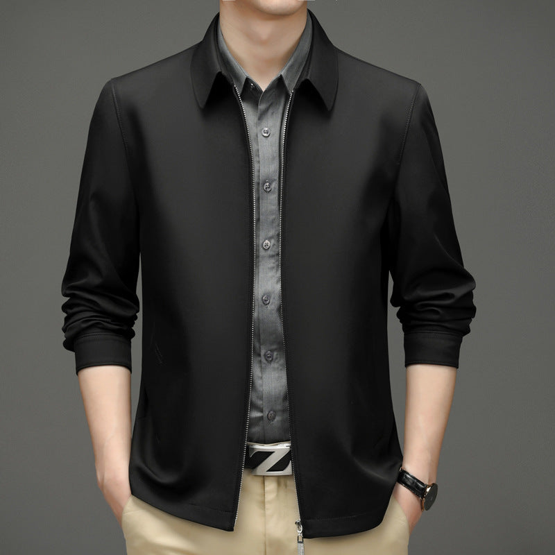 Men's Sporty All-Weather Jacket with Practical Zipper Lisslune