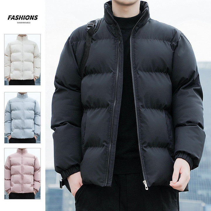 Men's quilted winter jacket with practical zipper Lisslune
