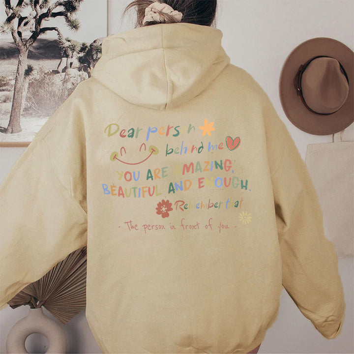 Women's Hooded Sweatshirt with Motivational Print and Comfortable Fit Lisslune