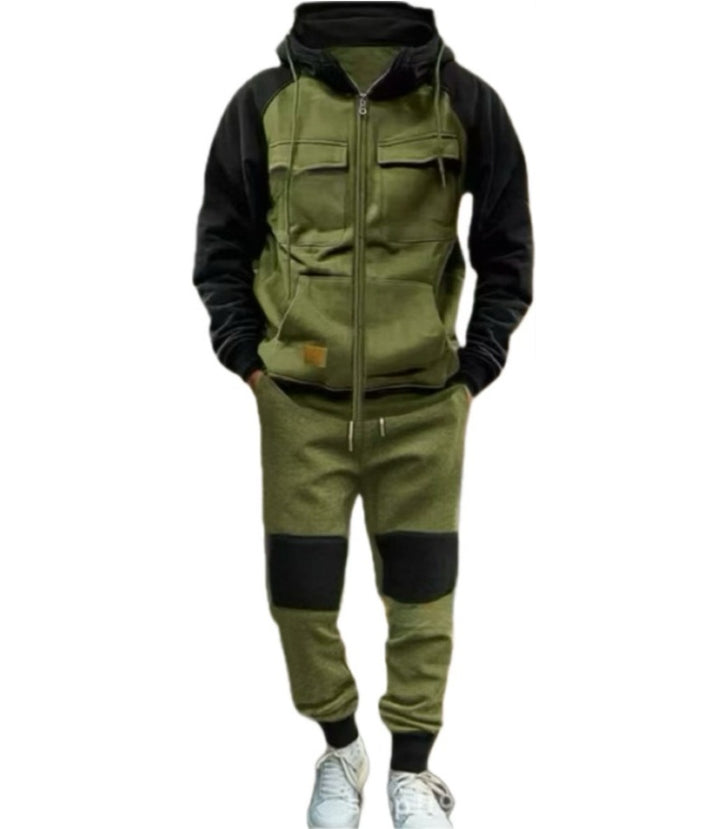 Men's functional leisure suit with practical pockets Lisslune