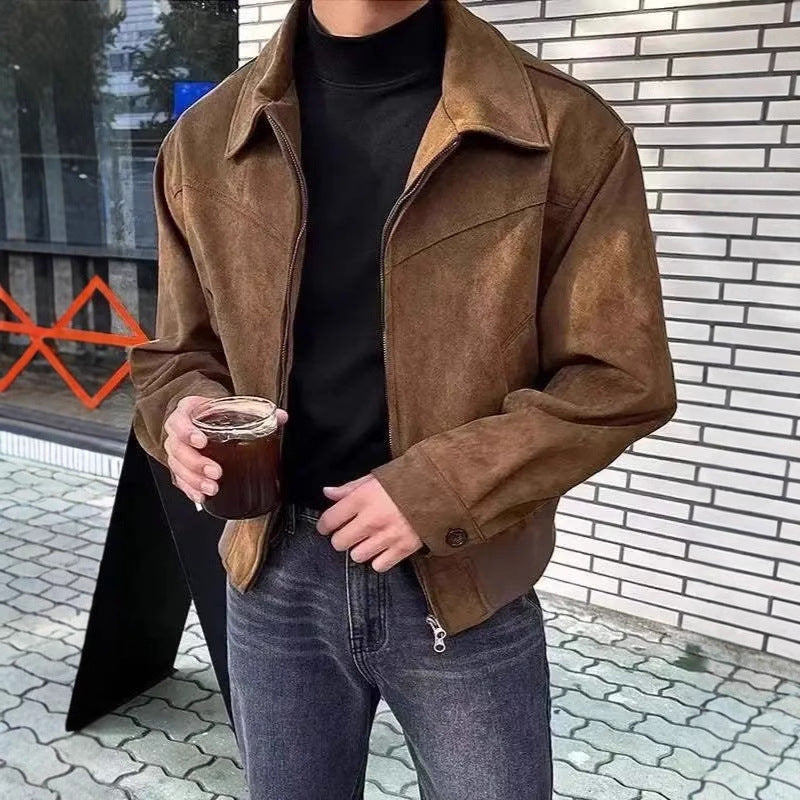Men's casual overshirt jacket with sturdy zipper and practical pockets Lisslune