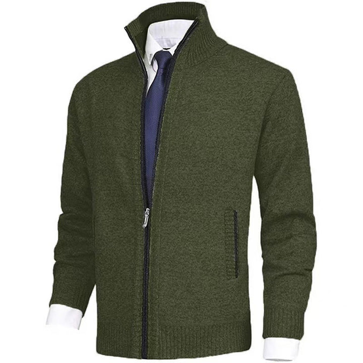 Men's stylish cardigan with zipper and practical pockets Lisslune