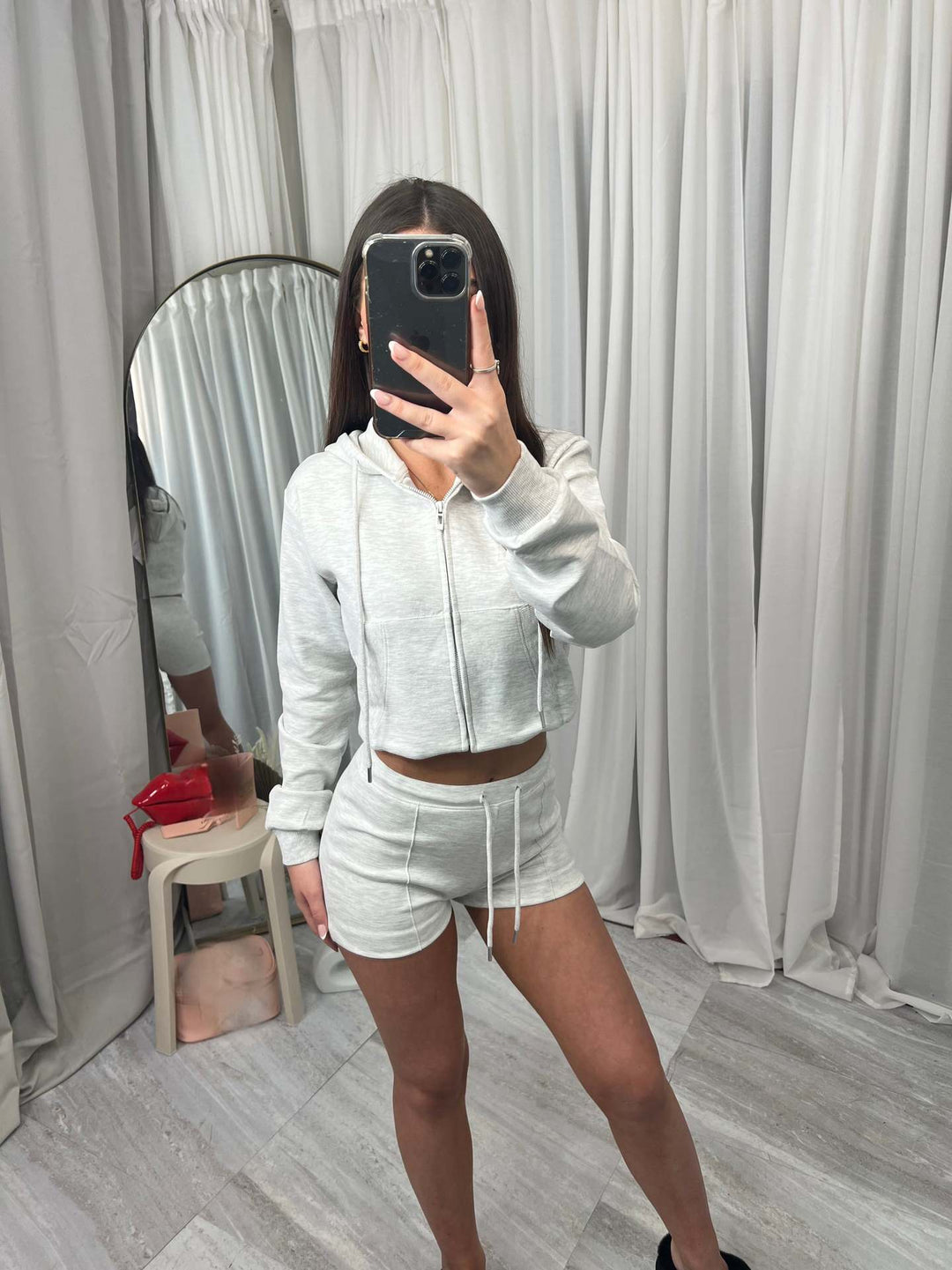 Women's sporty crop top and shorts set Lisslune