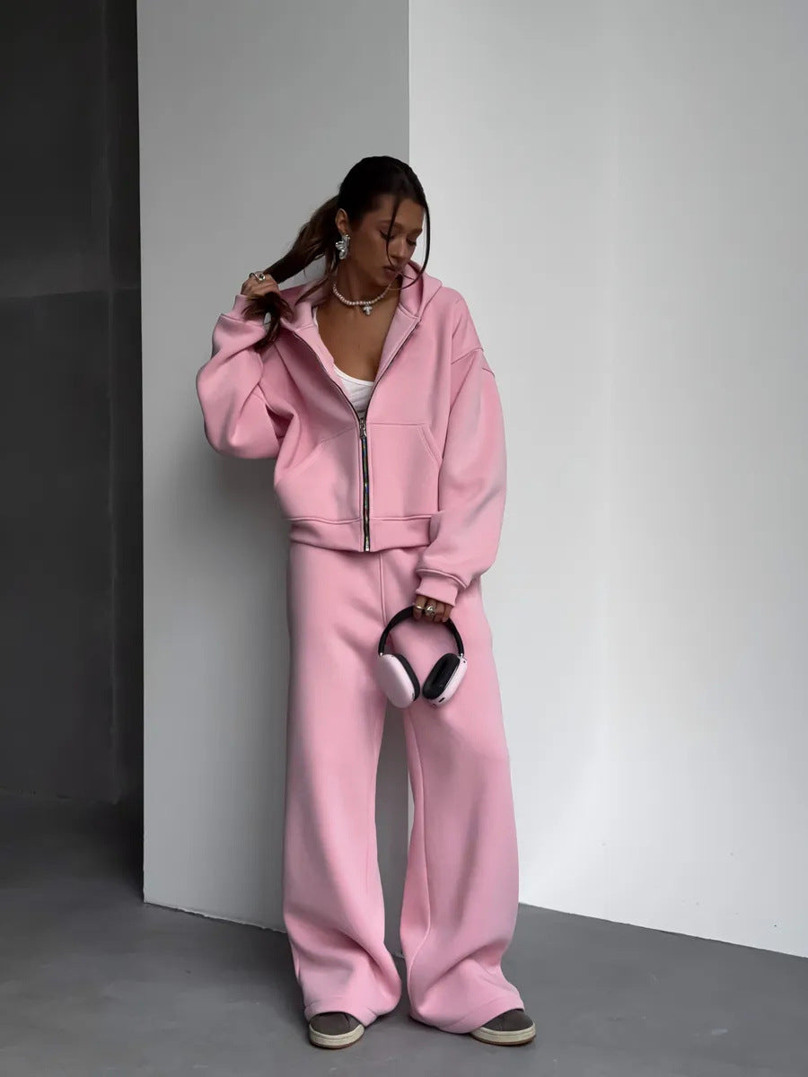 Women Relaxed-Fit Hoodie and Jogging Pants Set Lisslune