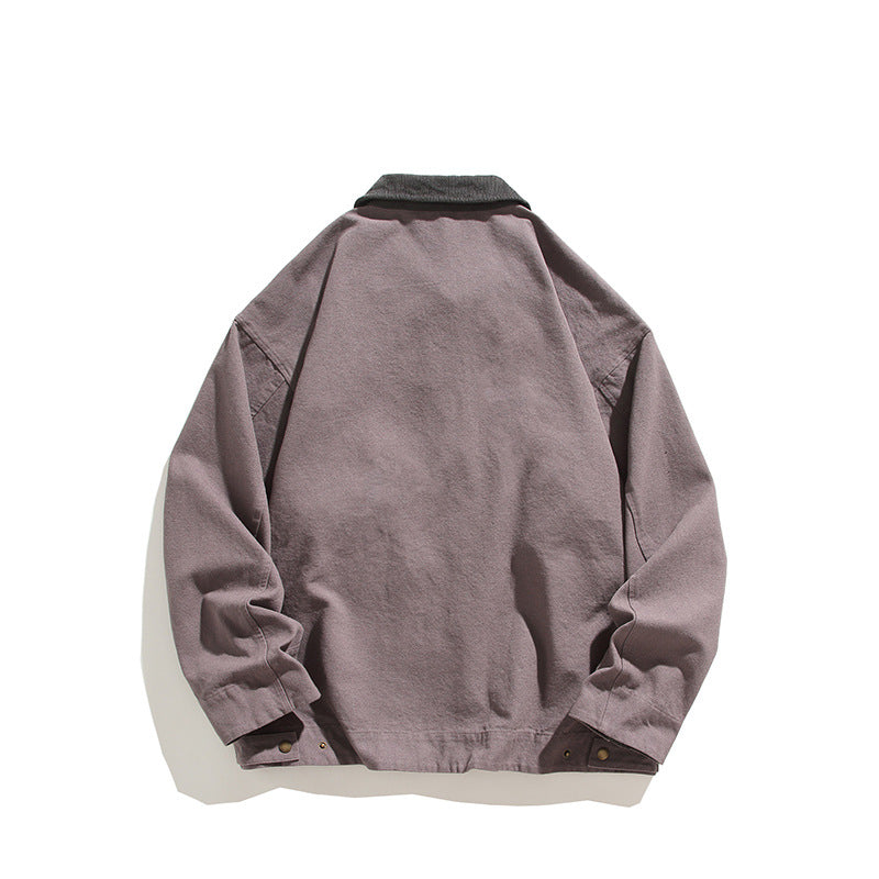 Men's robust leisure jacket with high collar and practical pockets Lisslune