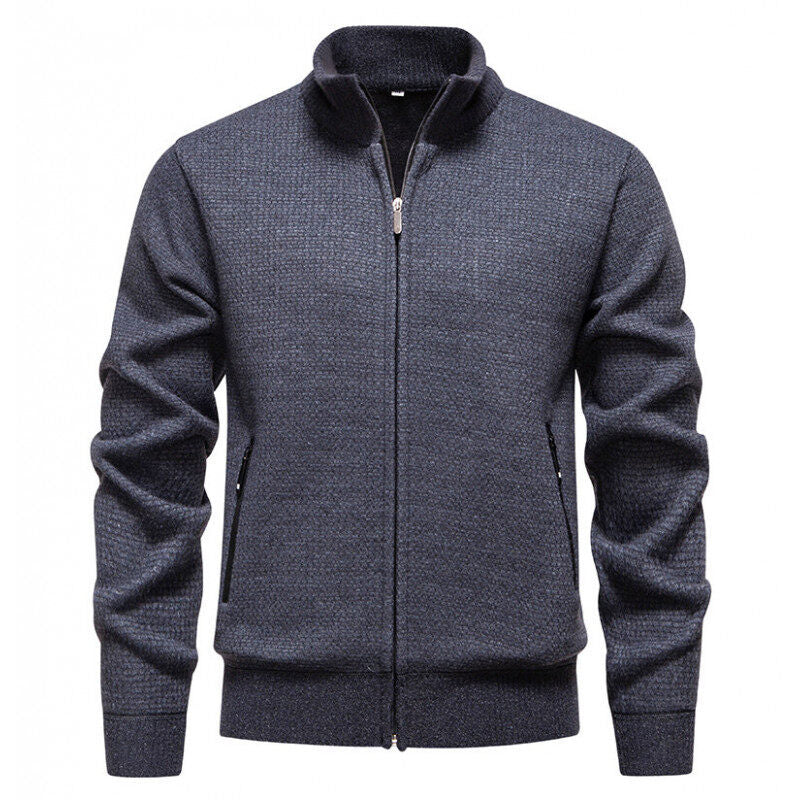 Men's cardigan with modern zipper and practical pockets Lisslune