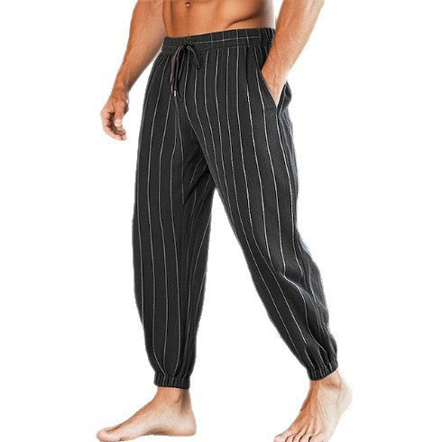 Men's casual pants with modern stripe pattern Lisslune