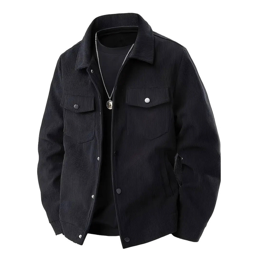 Men's structured top jacket with practical pockets Lisslune