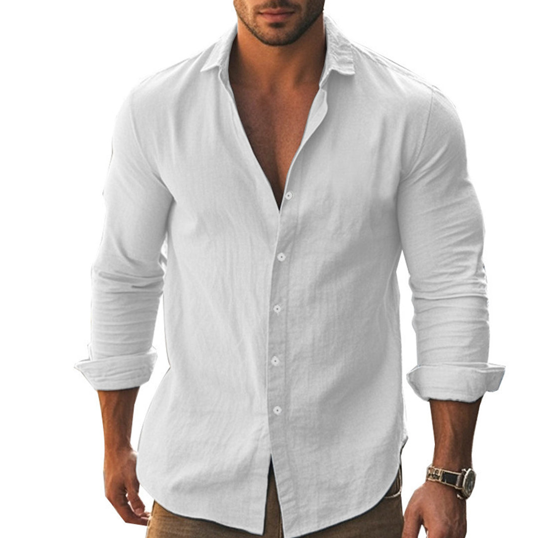 Men's classic and comfortable long sleeve shirt Lisslune