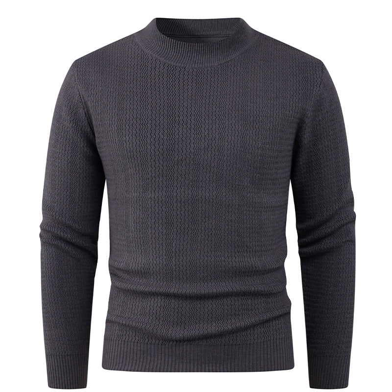 Men's structured sweater with high collar and fashionable design Lisslune
