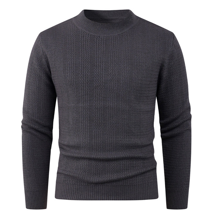 Men's structured sweater with high collar and fashionable design Lisslune