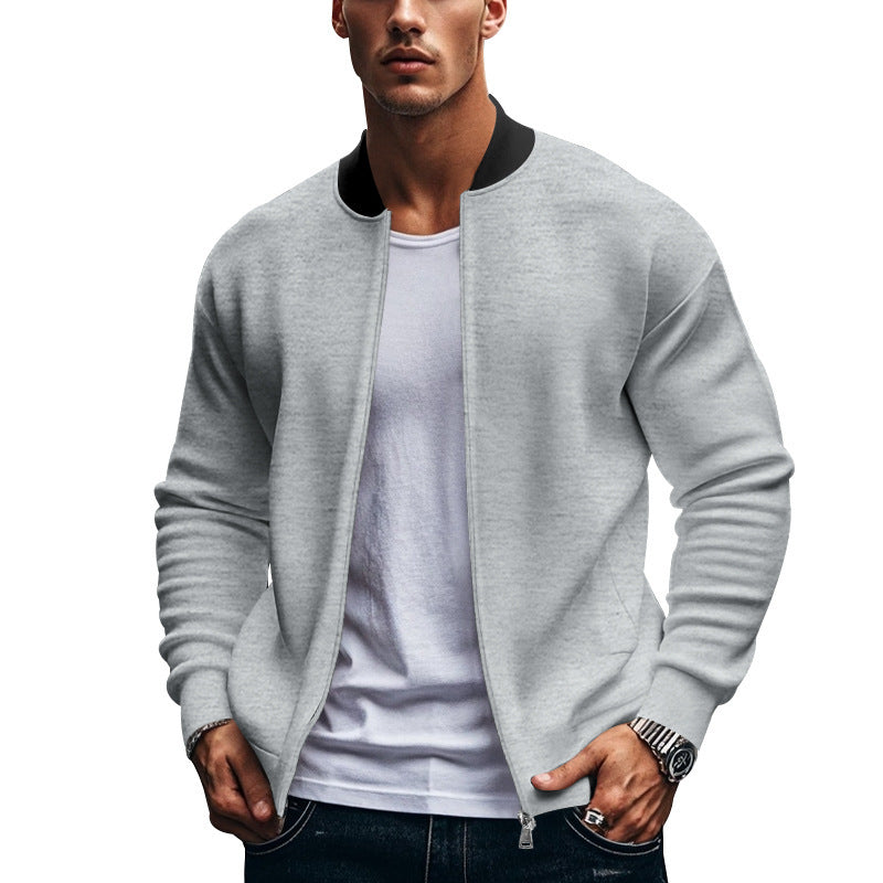 Men's sporty bomber jacket with zipper and breathable inserts Lisslune