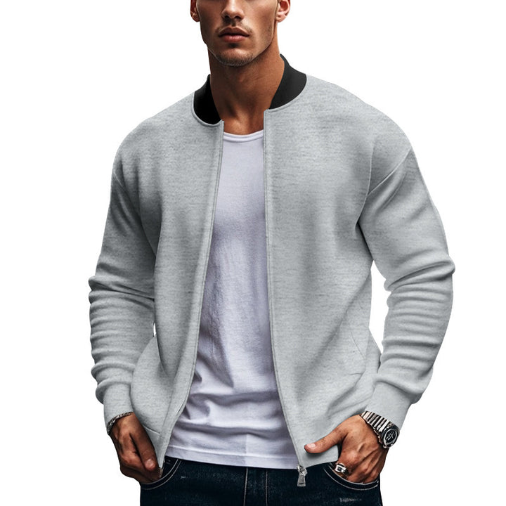 Men's sporty bomber jacket with zipper and breathable inserts Lisslune