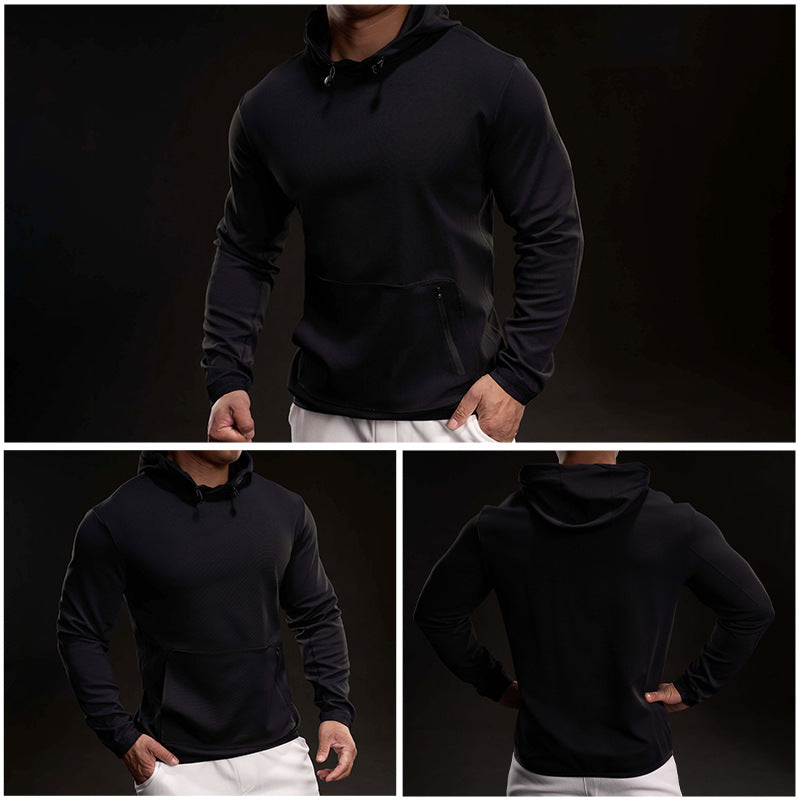 Men's functional hoodie with breathable properties and practical zippered pockets Lisslune