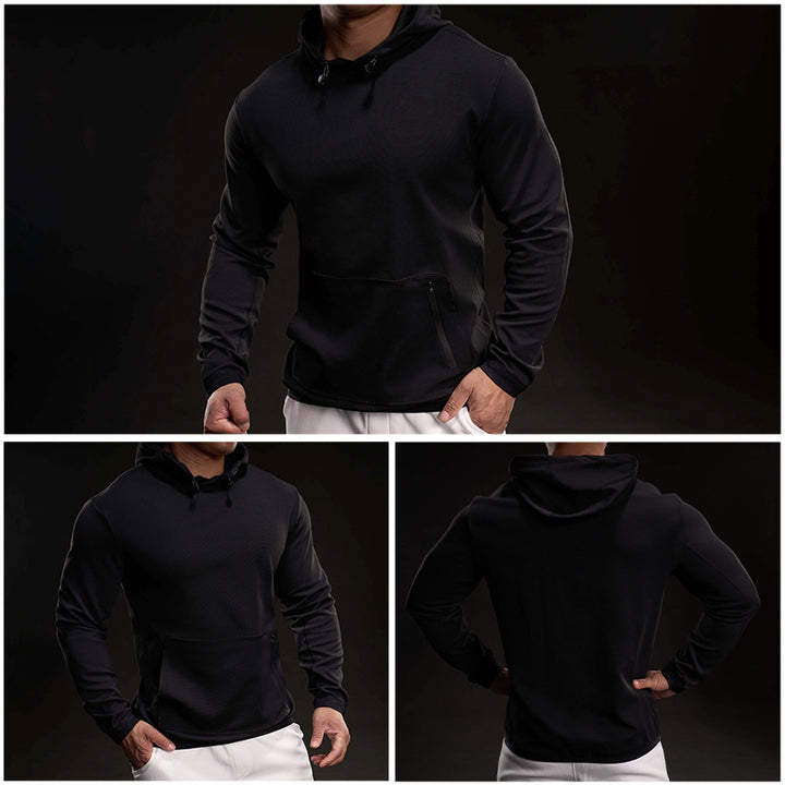 Men's functional hoodie with breathable properties and practical zippered pockets Lisslune
