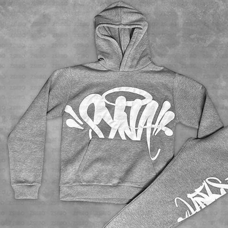 Women's hoodie with creative graffiti design and practical kangaroo pockets Lisslune