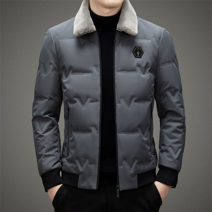 Men's Stylish and Functional Quilted Jacket with Soft Collar Lisslune
