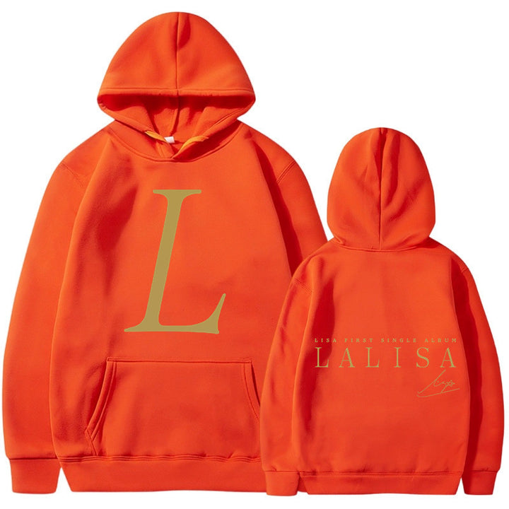Women's hoodie with stylish initials print and generous kangaroo pocket Lisslune