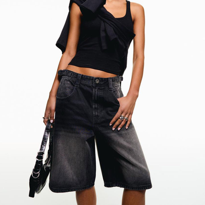 Women High-Cut Denim Shorts in Modern Style Lisslune