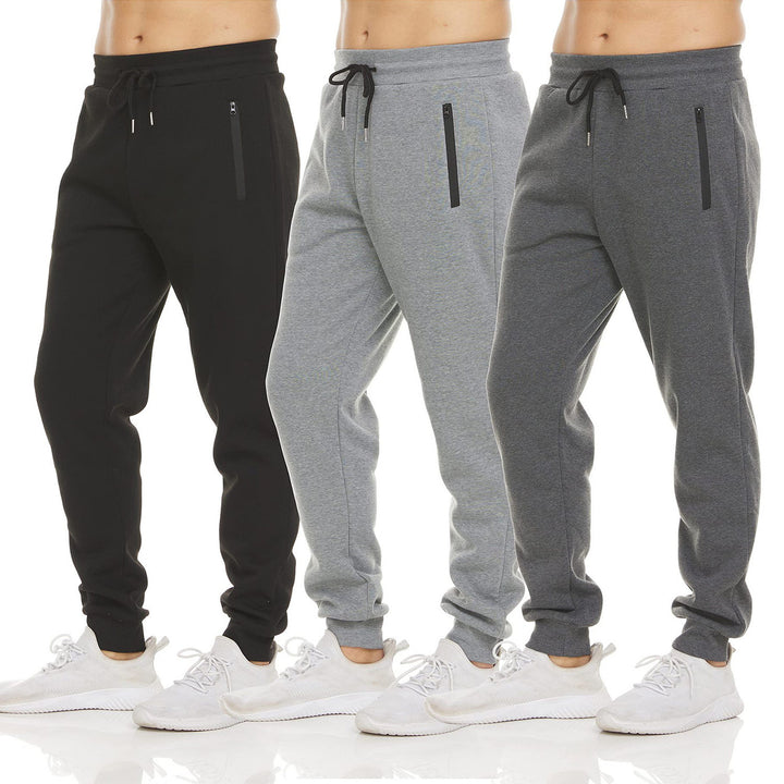 Men's Sporty Jogging Pants with Practical Pockets and Elastic Waistband Lisslune