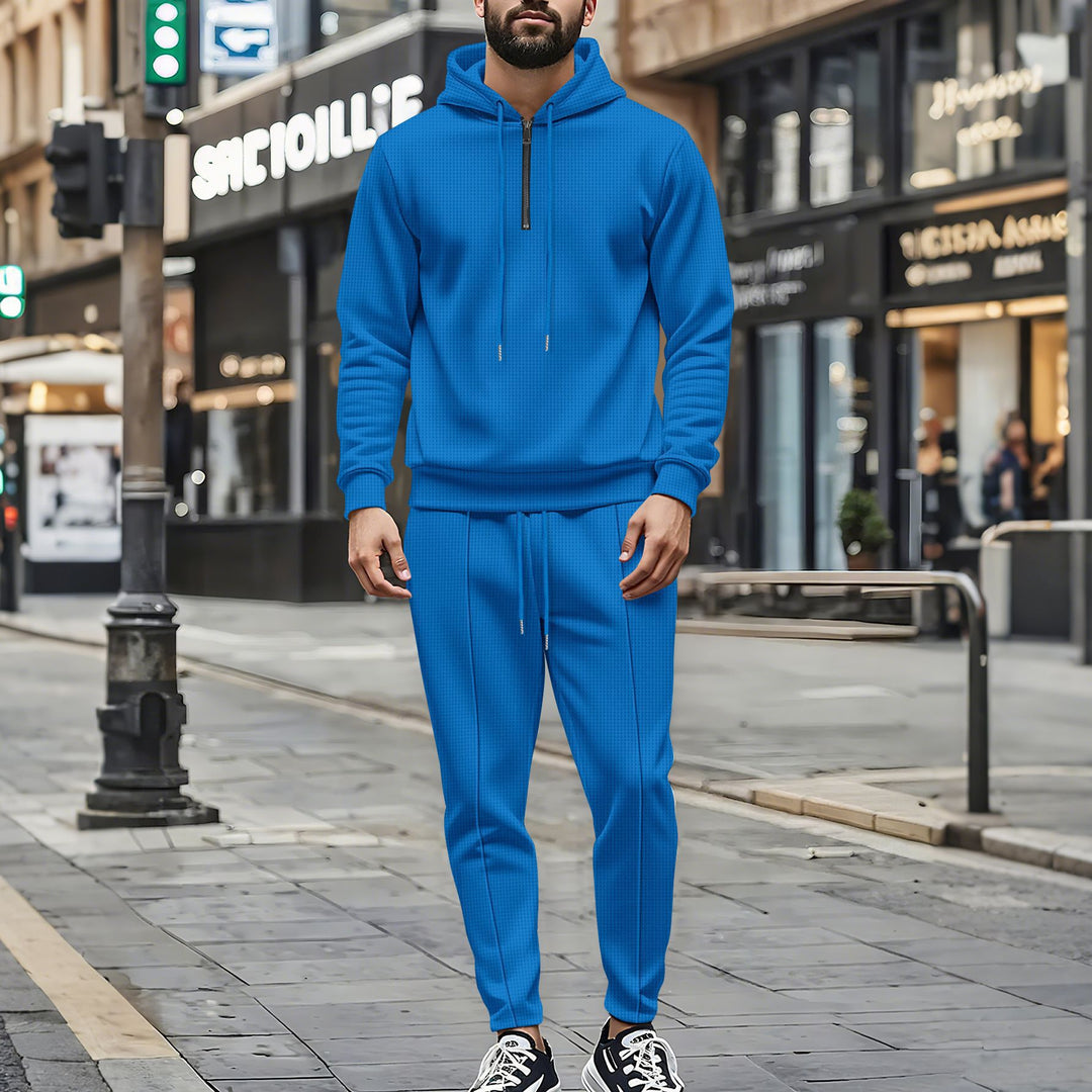 Men's sporty hoodie and jogging pants set with breathable material and stylish accents Lisslune
