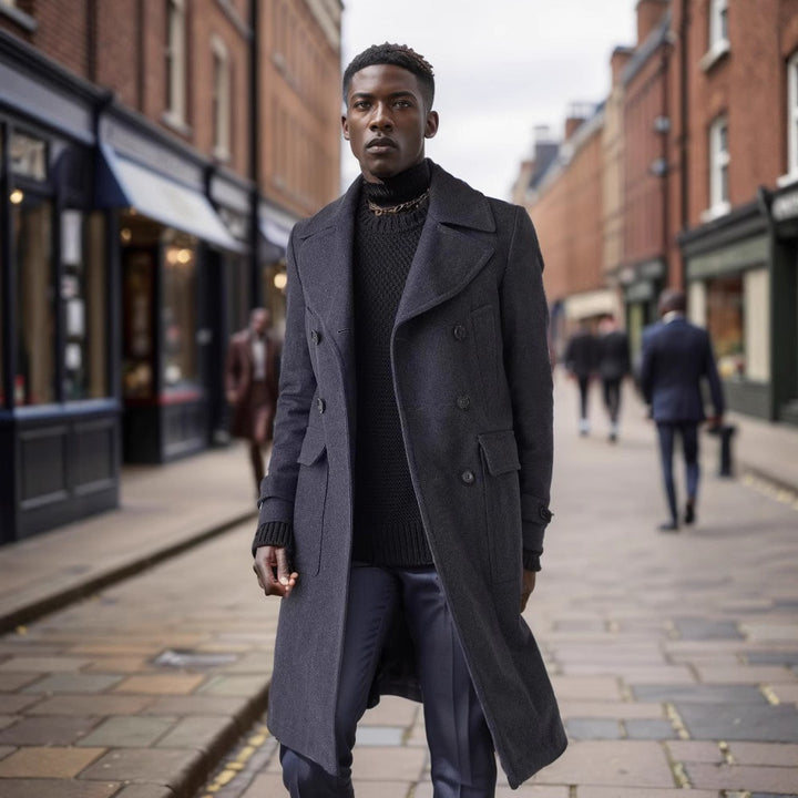 Men's classic duffle coat with double button closure and practical pockets Lisslune
