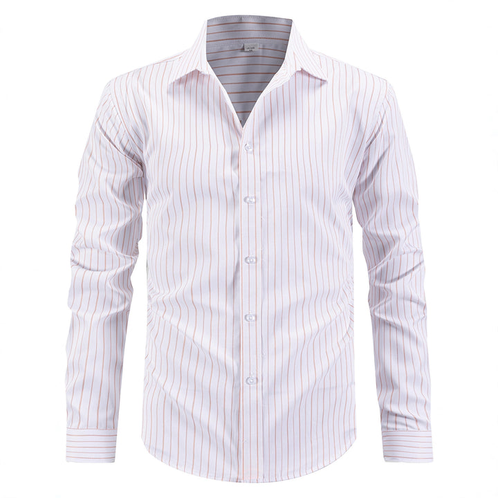 Men's striped long-sleeve shirt with modern cut and comfortable fit Lisslune