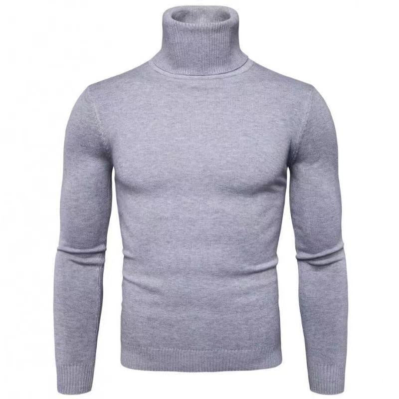 Men's fashionable turtleneck sweater made of fine merino wool Lisslune