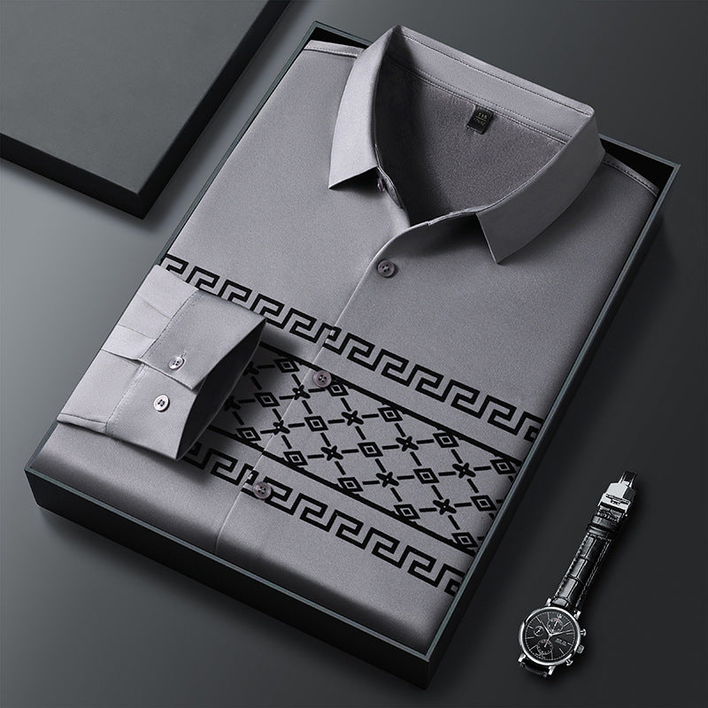Men's Elegant Shirt with Graphic Pattern Lisslune