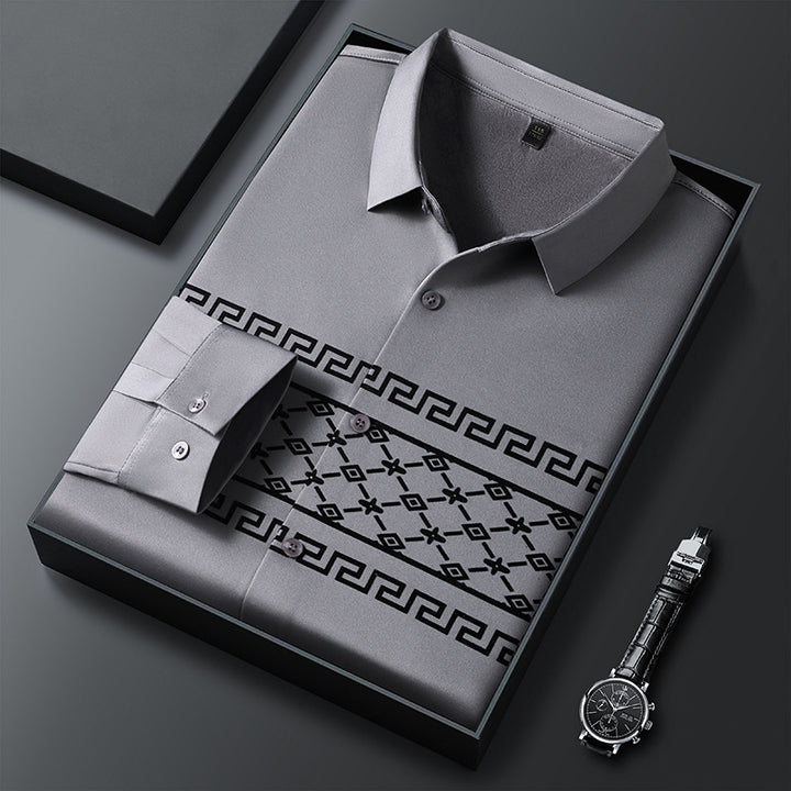 Men's Elegant Shirt with Graphic Pattern Lisslune