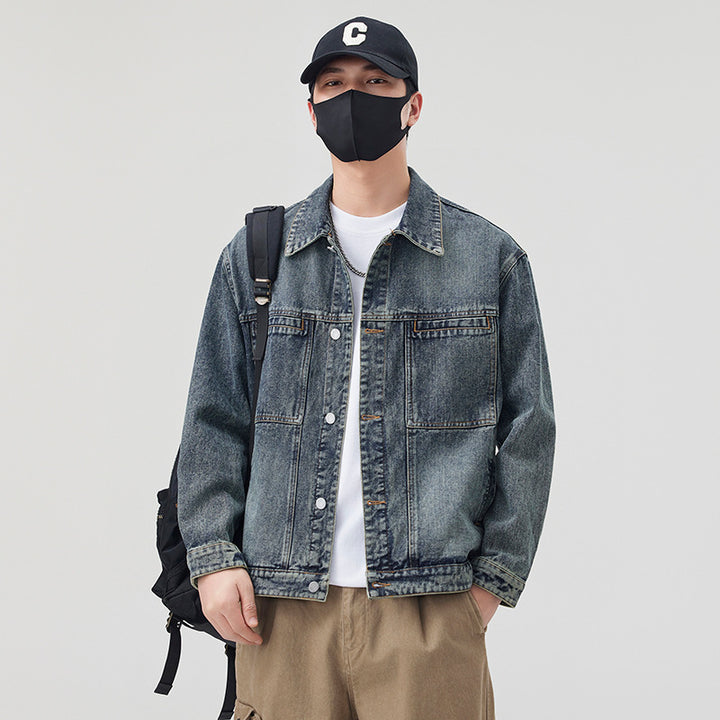 Men's Modern Denim Jacket with Sturdy Details Lisslune