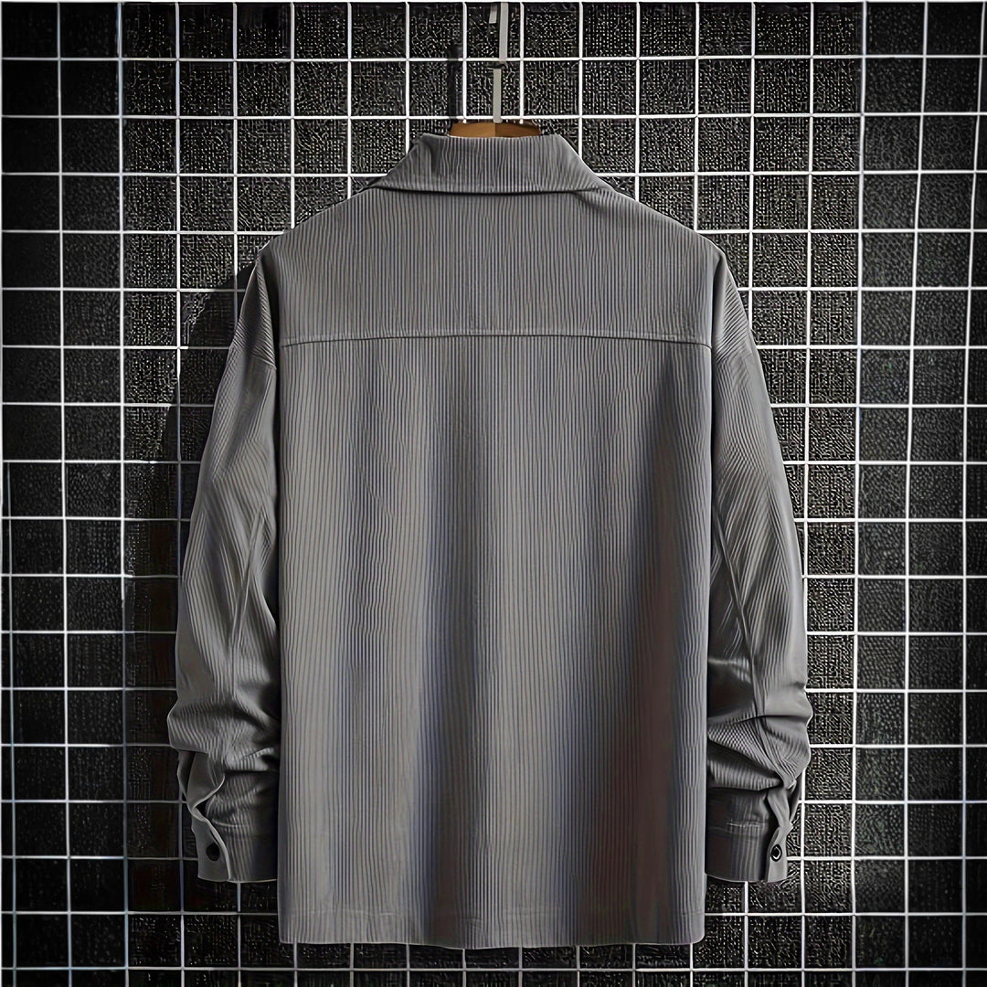 Men's Modern Rib Structure Shirt Jacket Lisslune