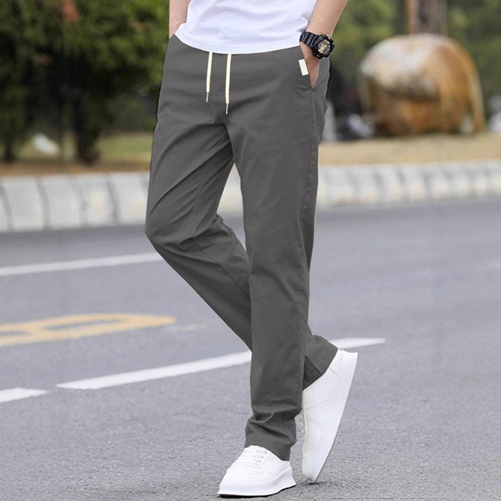 Men's leisure pants with adjustable waistband and breathable material Lisslune