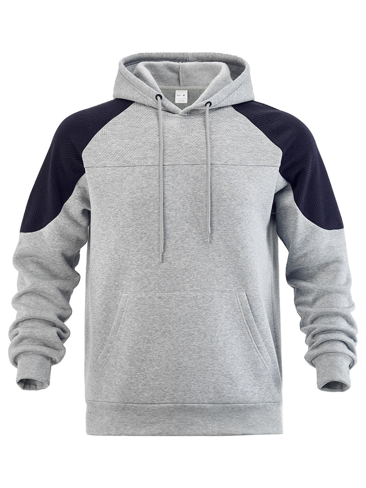Men's hoodie with innovative design and striped sleeves Lisslune