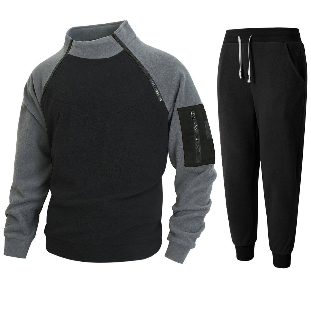 Men's functional pullover with stand-up collar and cuffs Lisslune