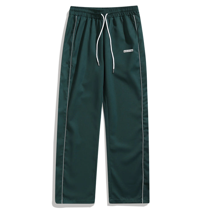 Men's Casual Jogging Pants with Elastic Waistband and Side Contrast Stripes Lisslune
