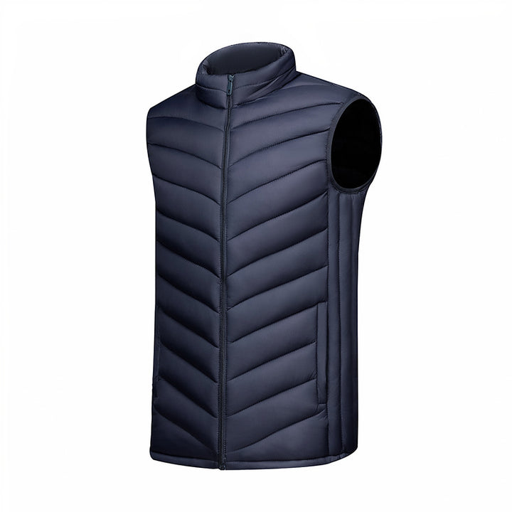 Men's Reversible Vest with Innovative Quilting Technique and Side Slip Pockets Lisslune