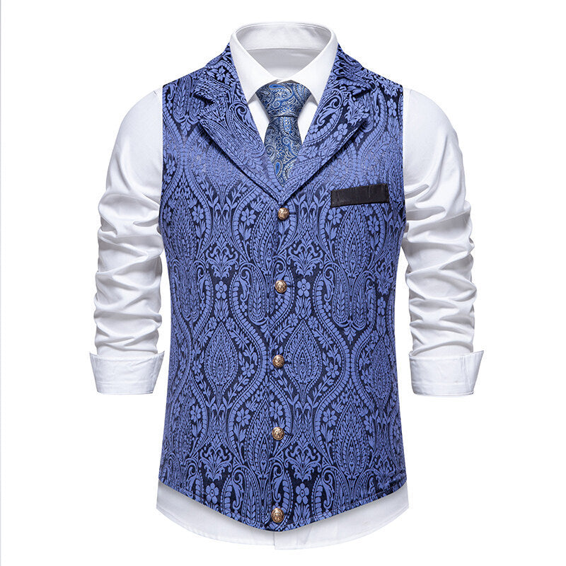 Men's elegant waistcoat with intricate pattern and high-quality fabric Lisslune