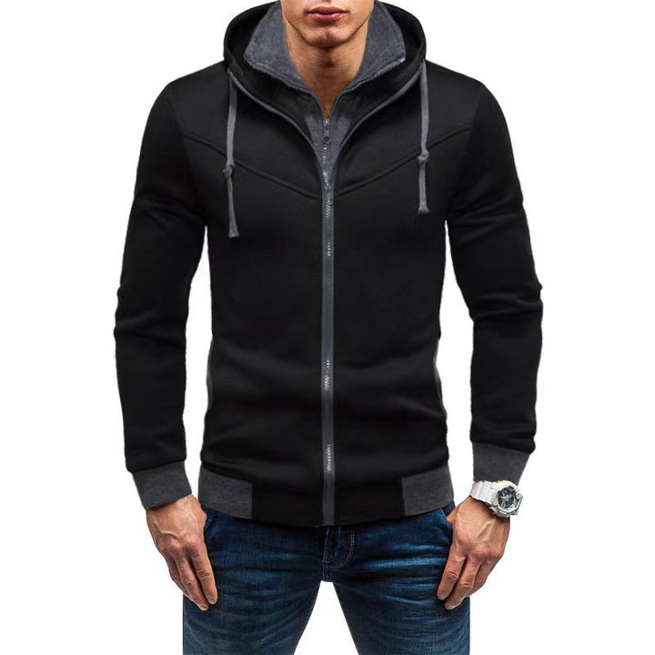 Men's sporty hoodie with fashionable cut and practical zip pockets Lisslune