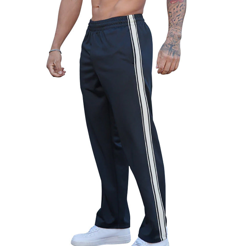 Men's sporty training pants with breathable inserts and side zippers Lisslune