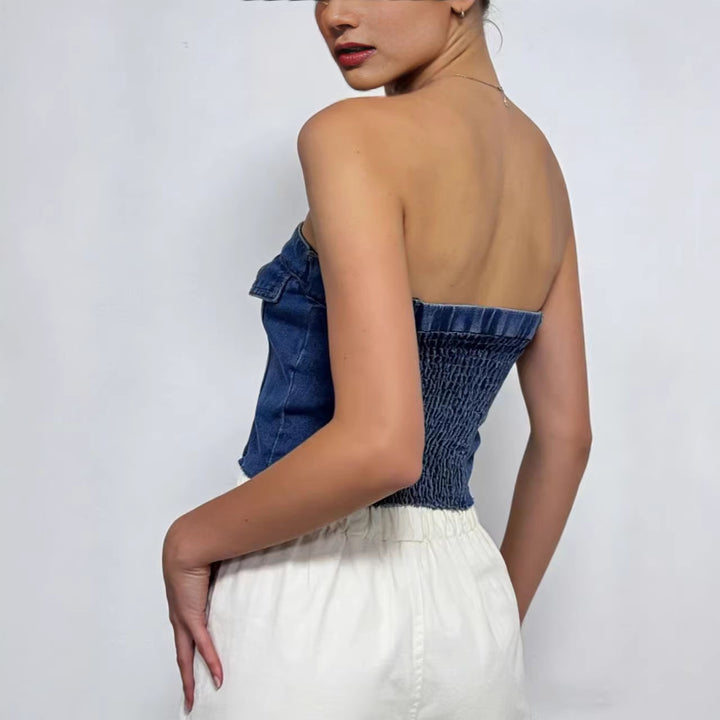 Women's Jeans Bustier Top Lisslune