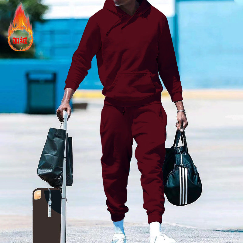 Men's sporty hoodie set with elastic waistband and practical design Lisslune