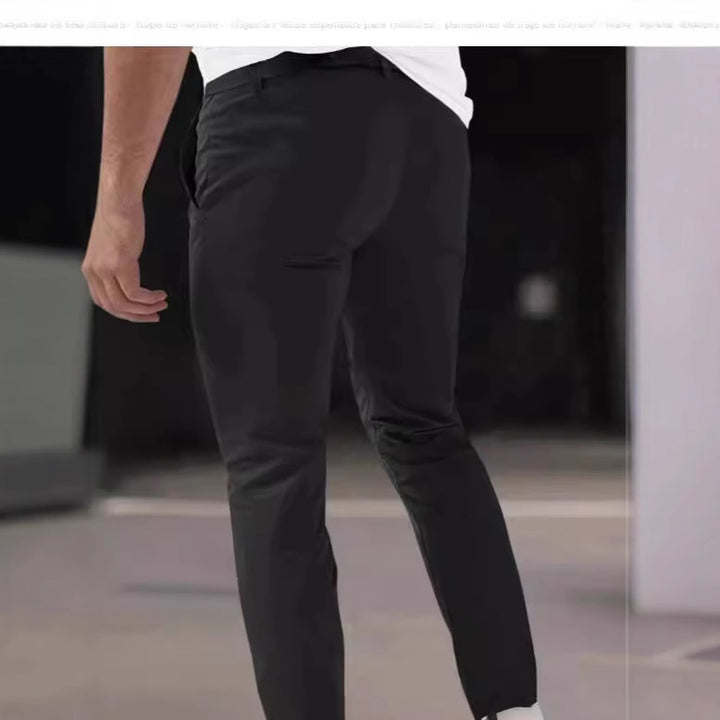 Men's fashionable suit trousers with side pleats and slim fit Lisslune
