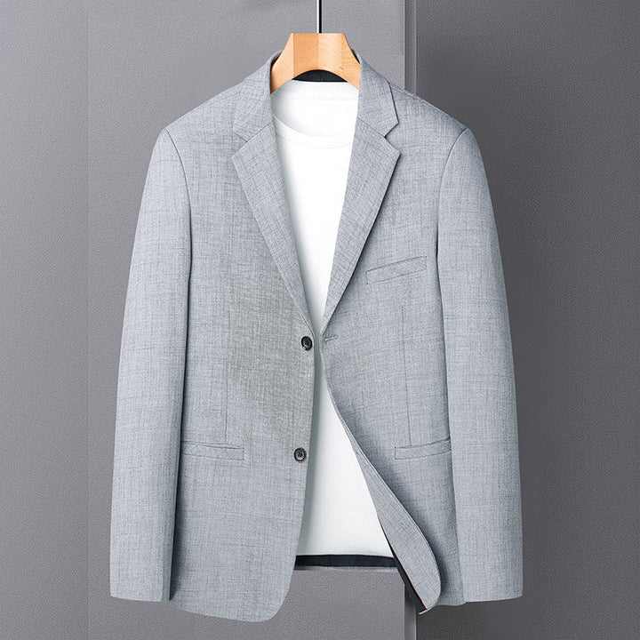 Men's Elegant Blazer with Textured Fabric and Modern Accents Lisslune