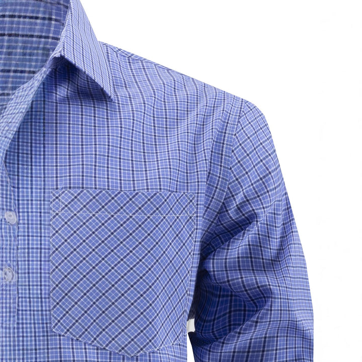 Men's checked long sleeve shirt Lisslune