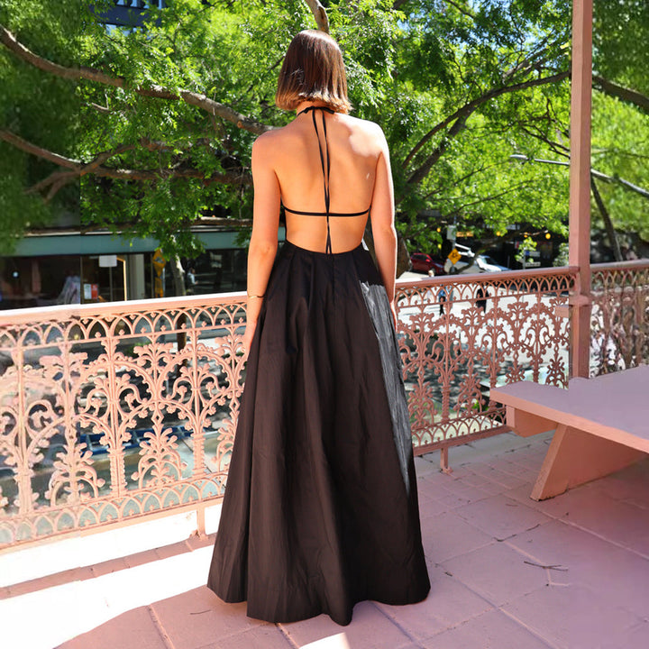 Ladies Maxi Skirt with High Waistband and Elegant Chiffon Overlay