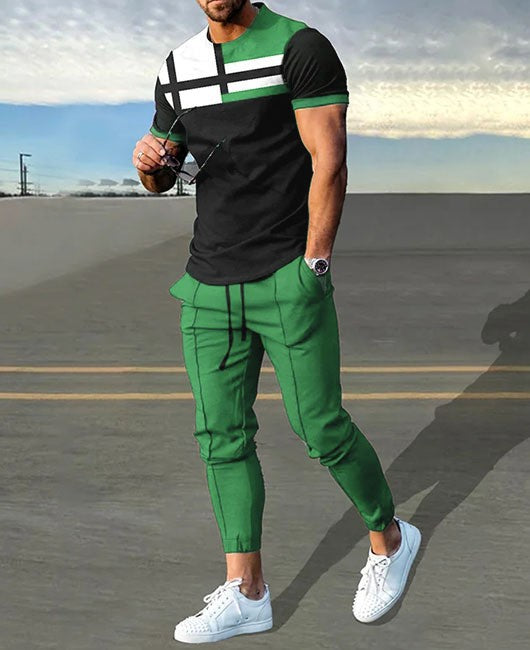 Men's polo shirt with modern color block design and casual fit Lisslune