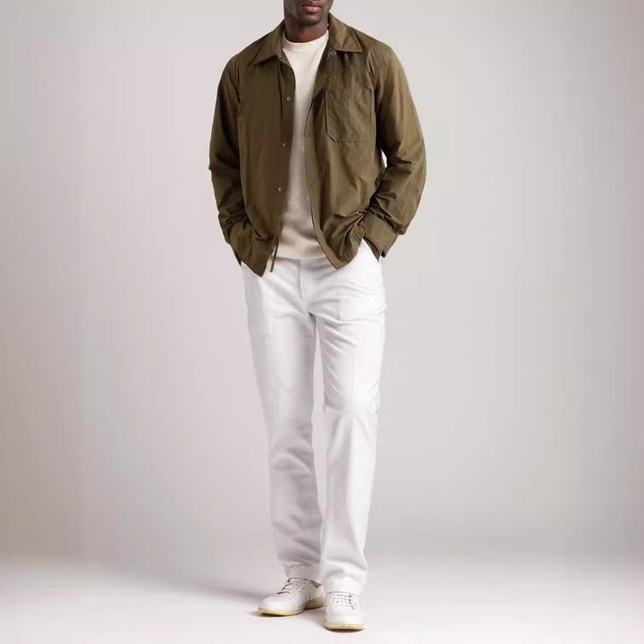 Men's versatile shirt blouse with patch pocket and stylish collar Lisslune