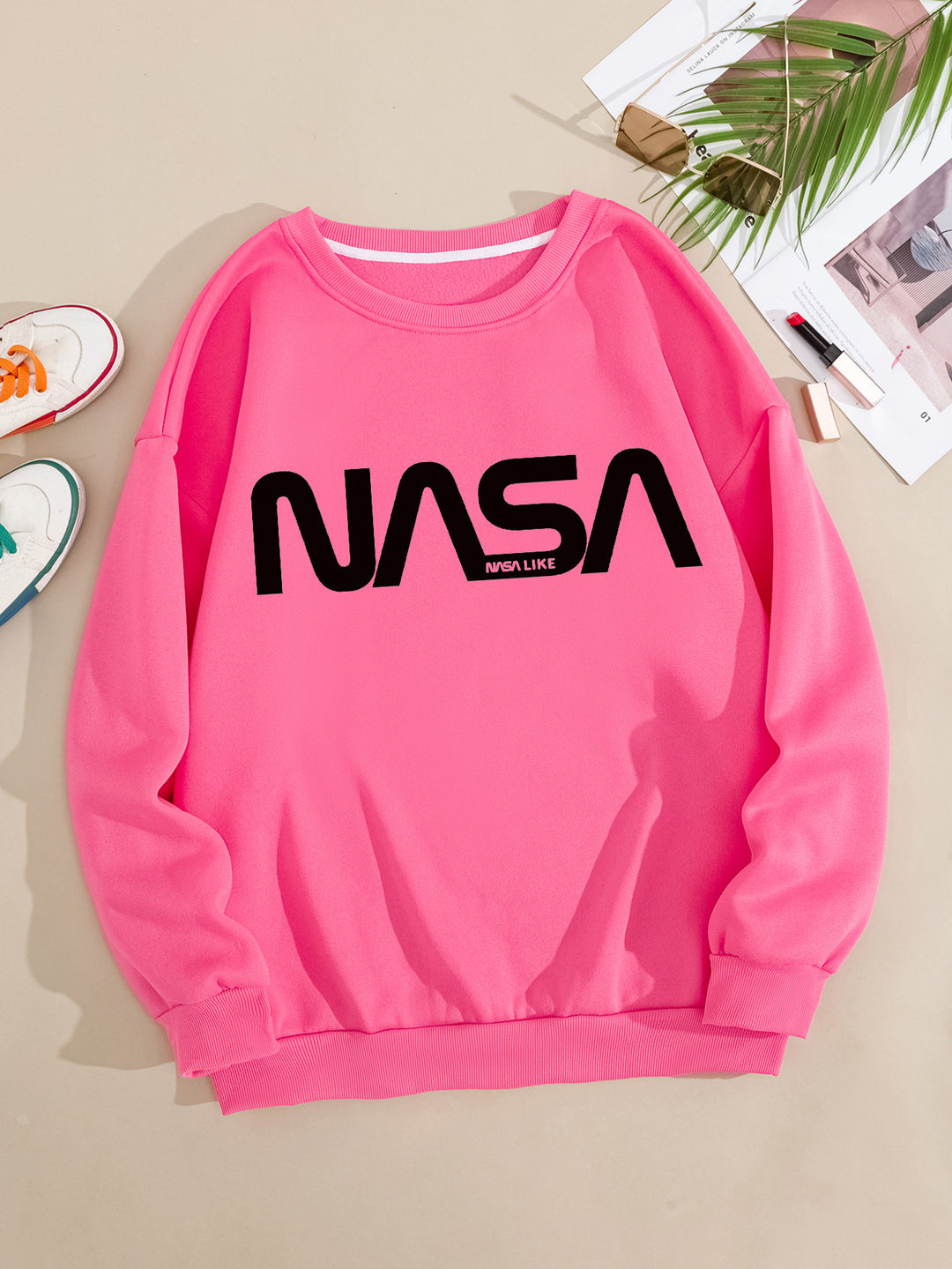 Women's casual sweatshirt with grand NASA logo Lisslune