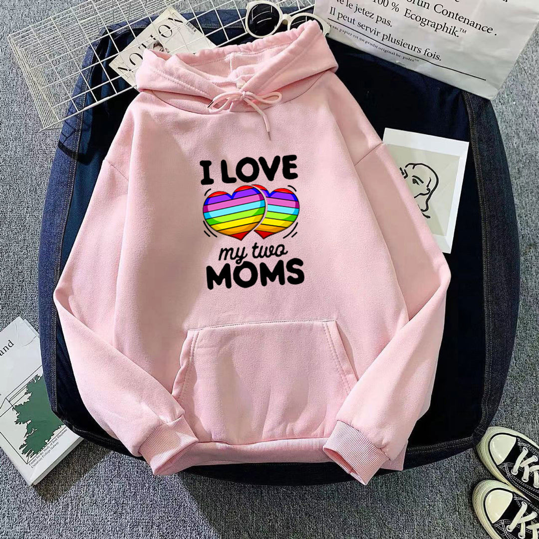 Women's hoodie with colorful heart design Lisslune